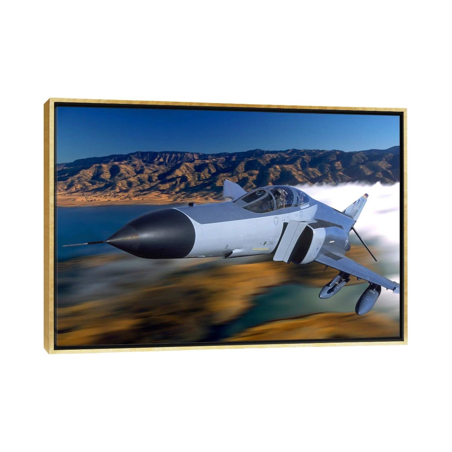 iCanvas "F4 Phantom Flying Over Ukiah, California" by Phil Wallick